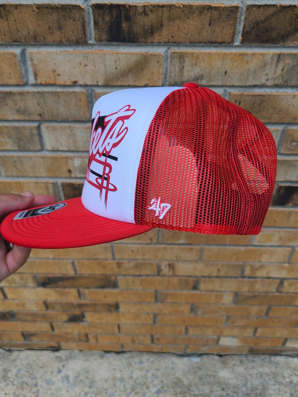 Houston Rockets Red & White '47 Trucker Cap - Picture 2 of 4